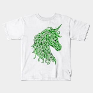 Mythical Unicorn - Green Kids T-Shirt